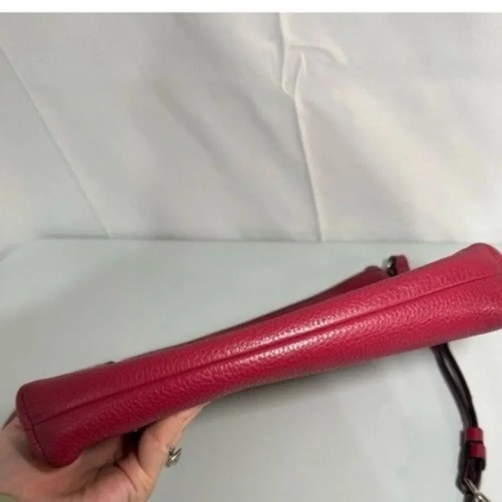 Coach Raspberry Pink Pebbled Leather Crossbody Bag F28035